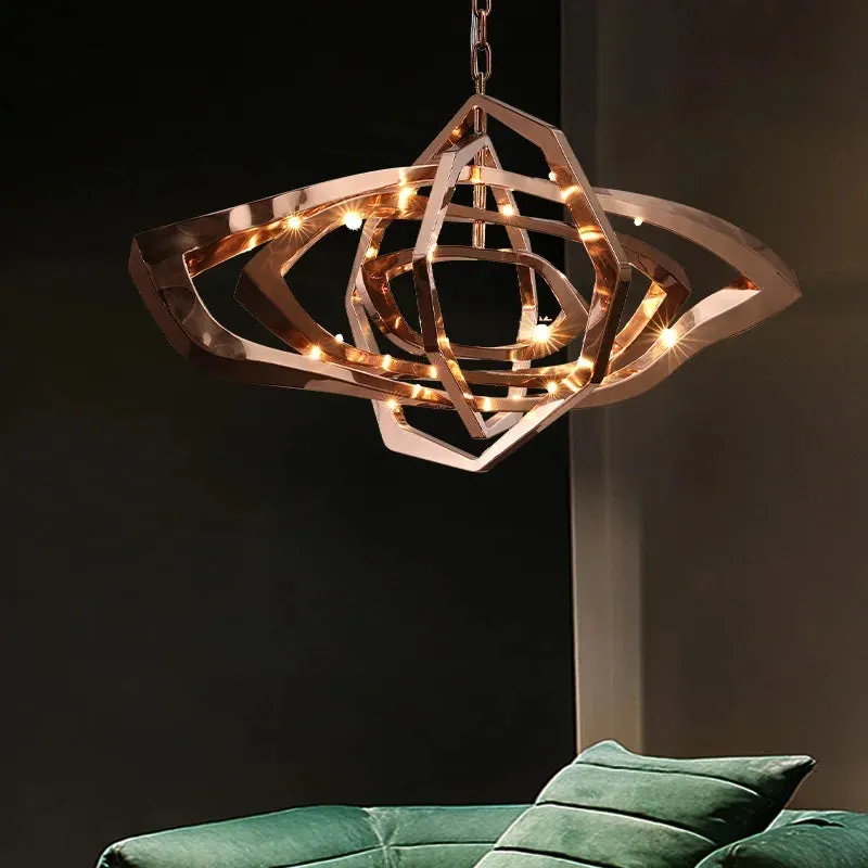 Modern LED Chandeliers by Mansion: Stainless Steel Luxury Lighting for Living Room & Bedroom