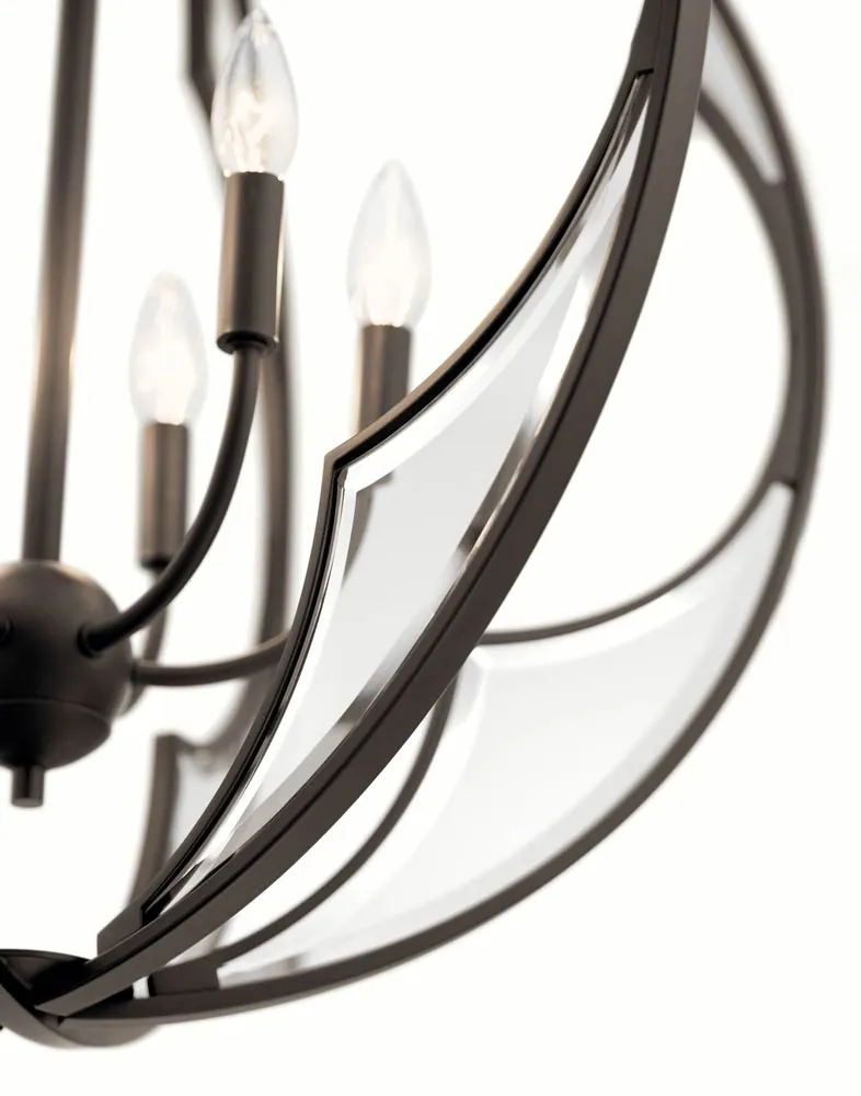 Montavello 26 in. 6 Lights Chandelier Bronze finish