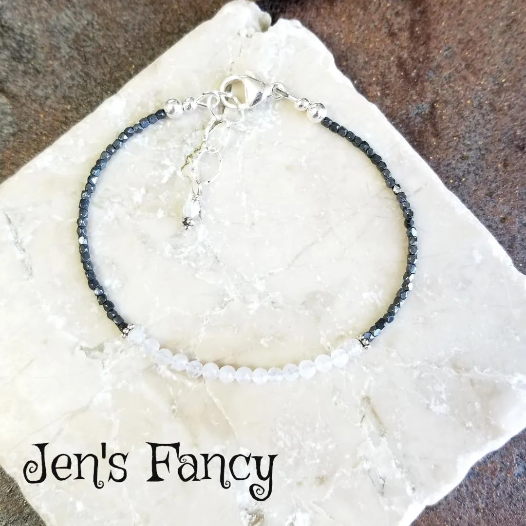 Moonstone Bracelet Karen Hill Tribe Pure Silver