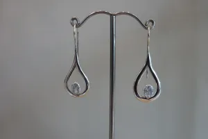 Moonstone in Teardrop Earrings