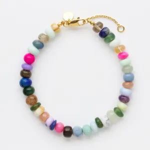 Multi Agate Beaded Bracelet