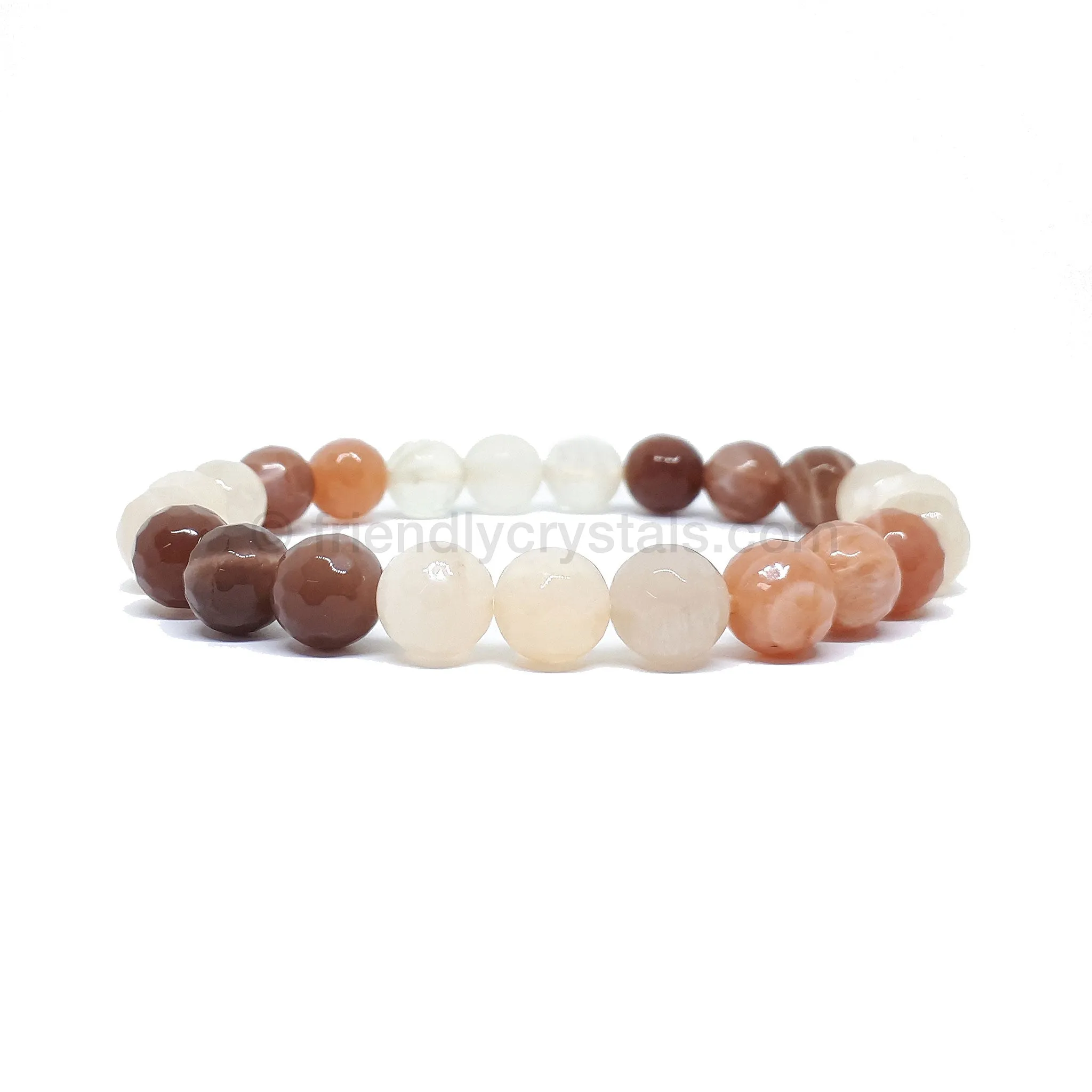 Multi -Colored Moonstone Faceted Power Bracelet (8mm)