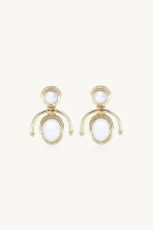 Muse Moonstone Gold Earrings