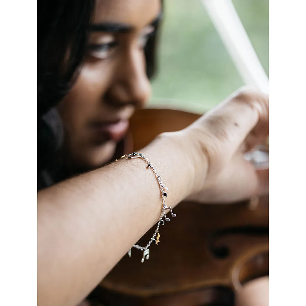 Musical Notes Charm Bracelet