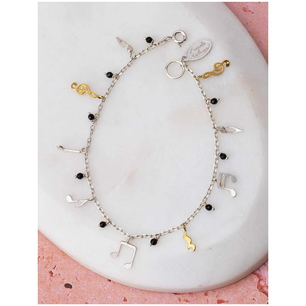 Musical Notes Charm Bracelet
