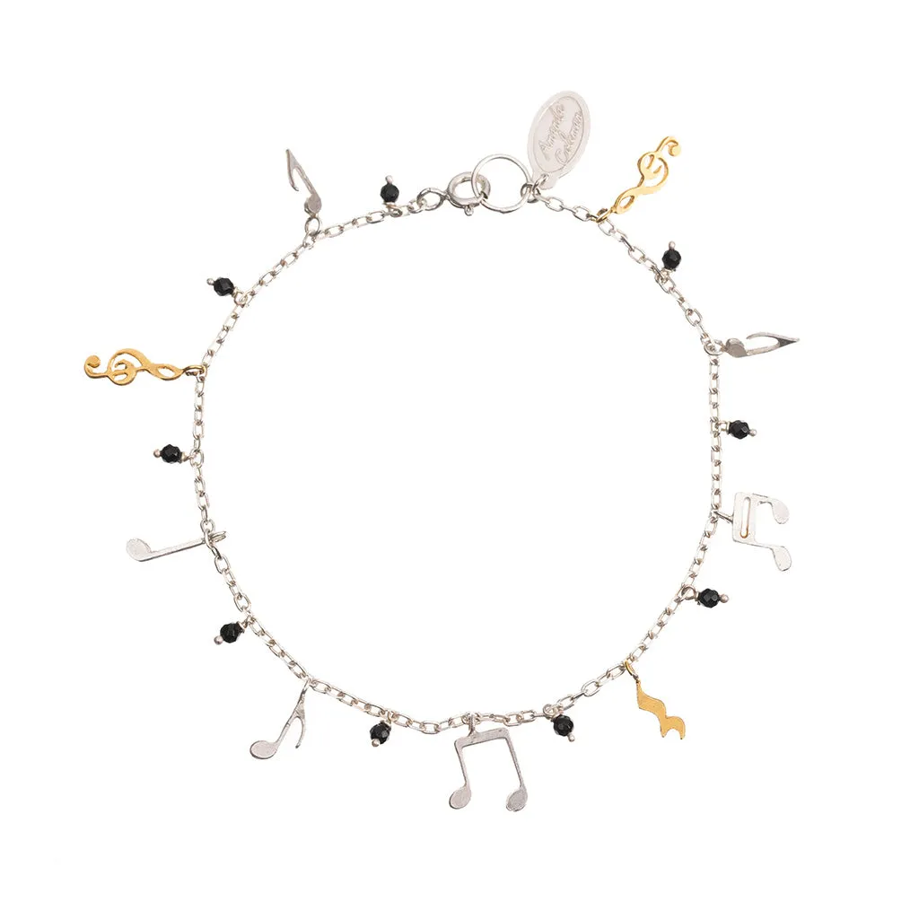 Musical Notes Charm Bracelet
