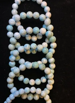 Natural Larimar Gemstone Bracelet - Small Premium Grade