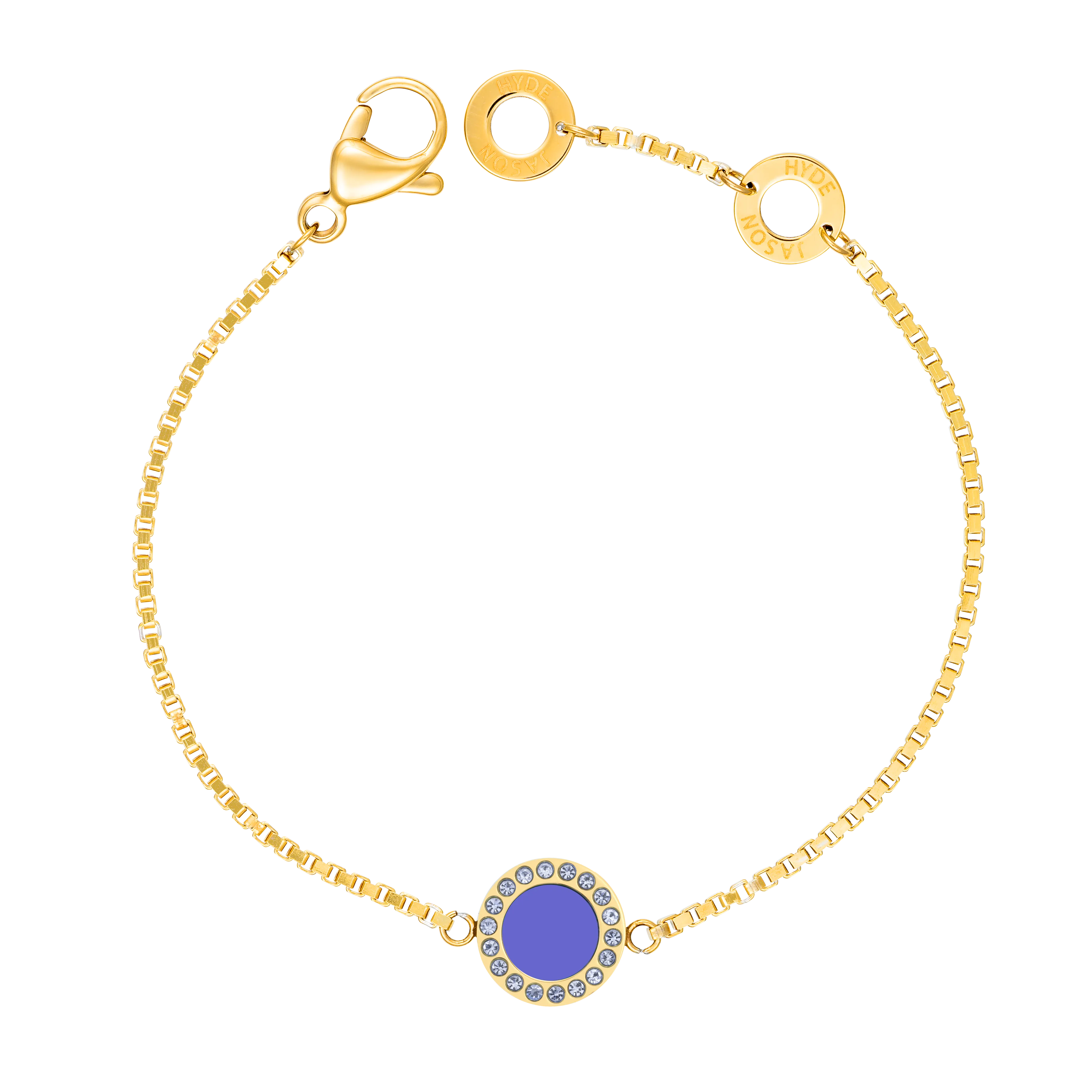 OCEAN PERSIAN BLUE CHIP WITH COLORED ZIRCONIA BRACELET
