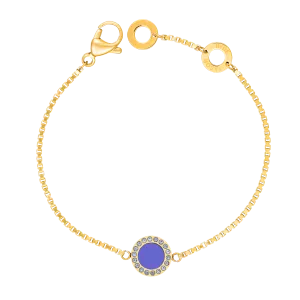 OCEAN PERSIAN BLUE CHIP WITH COLORED ZIRCONIA BRACELET