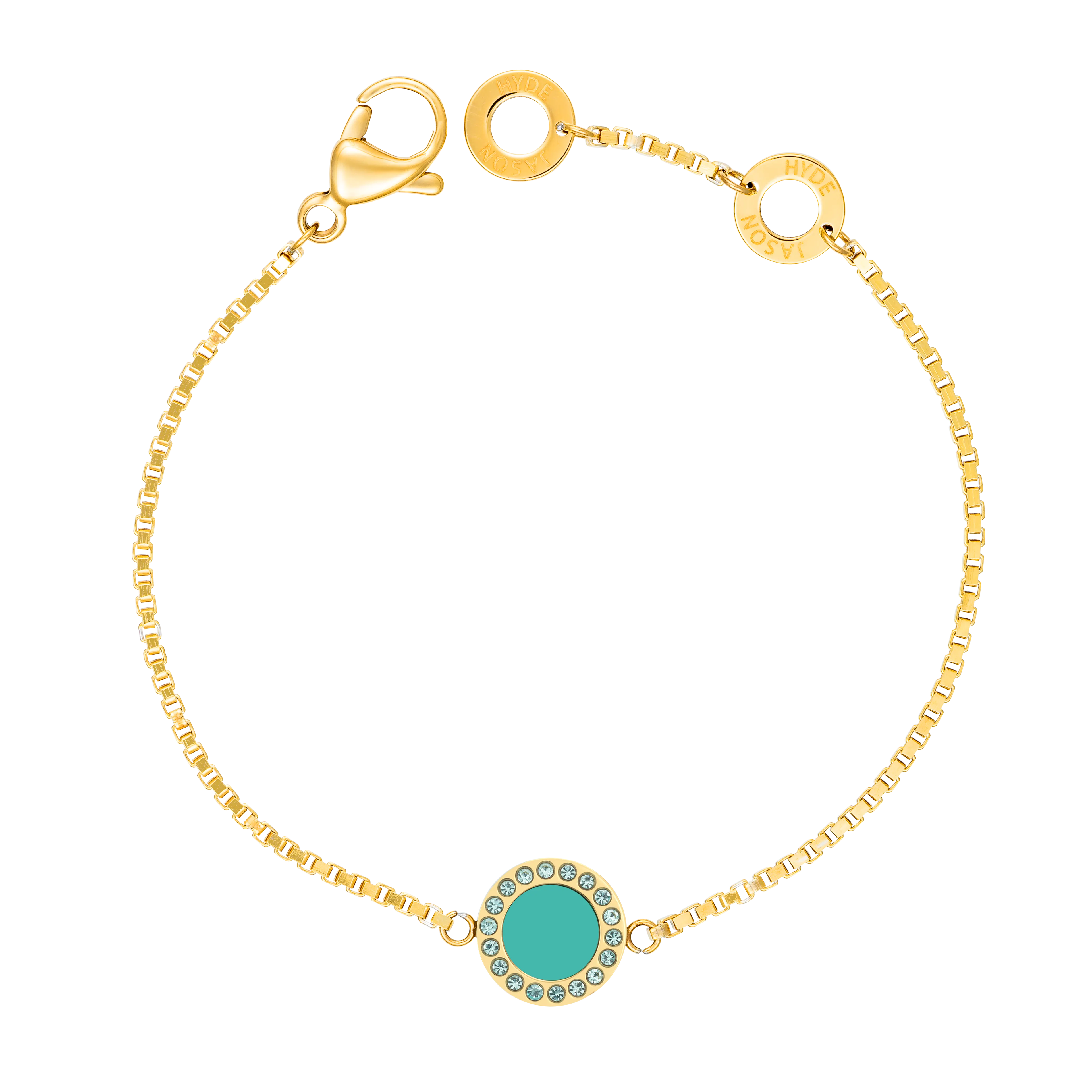 OCEAN TURQUOISE CHIP WITH COLORED ZIRCONIA BRACELET