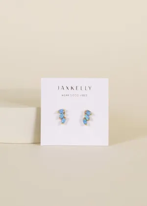Offset Trio - Fire Opal - Earring