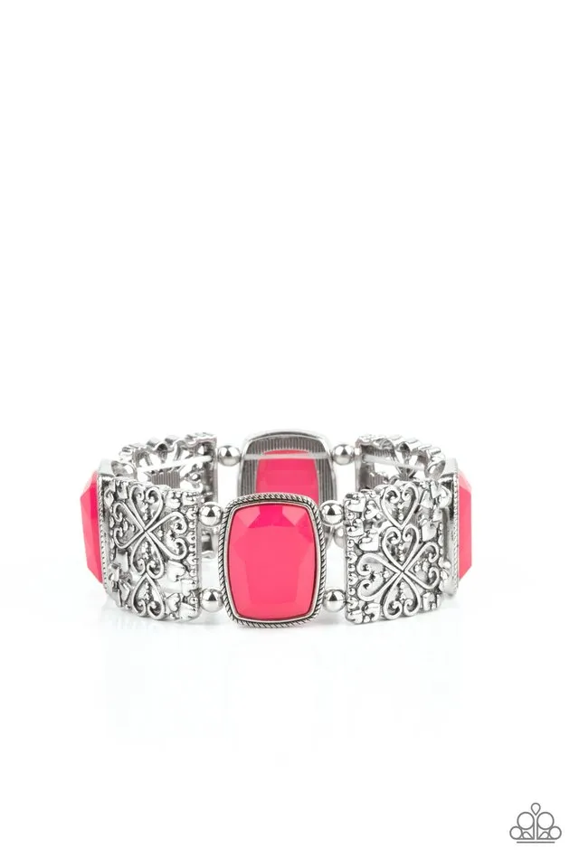 Paparazzi Bracelet ~ Colorful Coronation - Pink