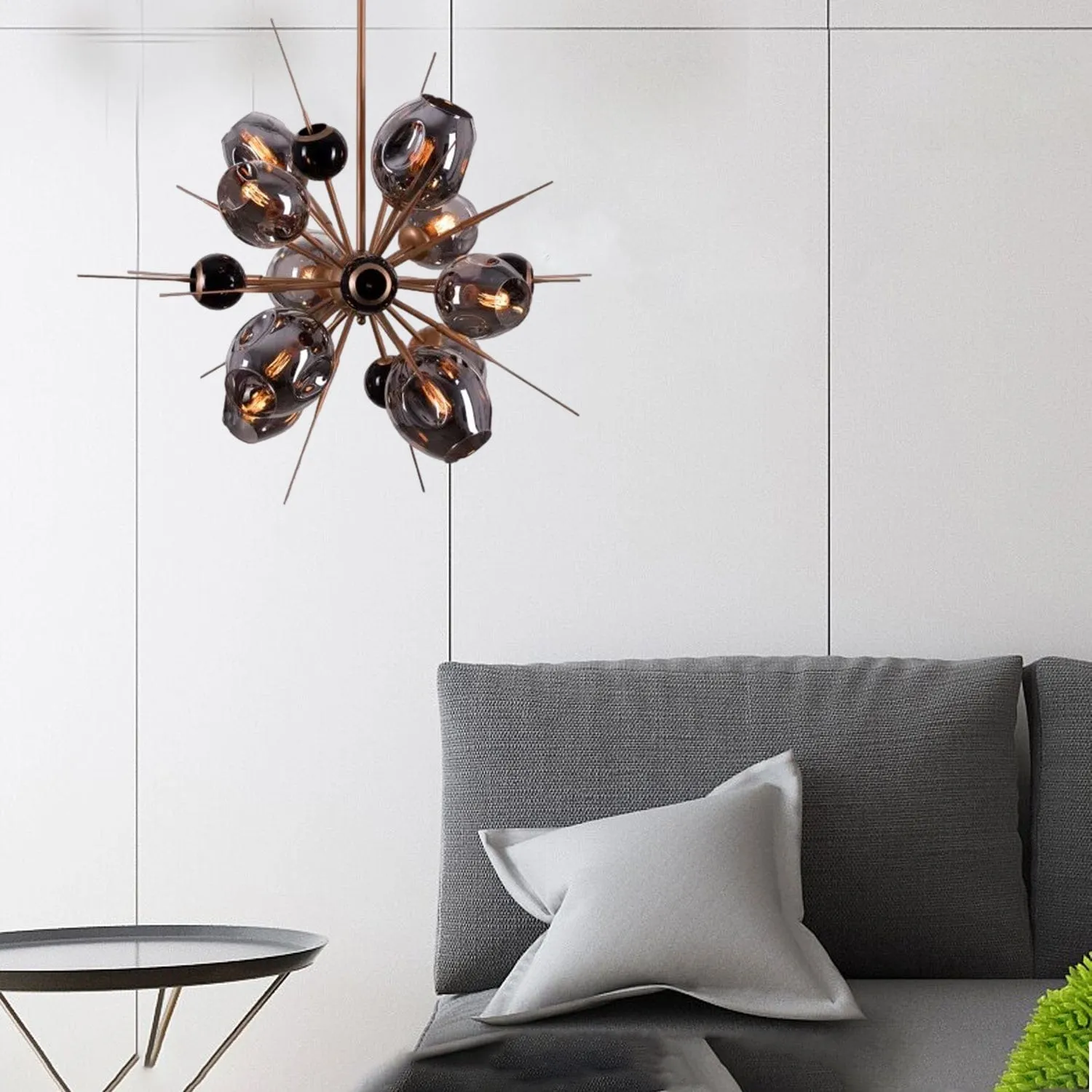 Pavo Smoke Pendant Chandelier