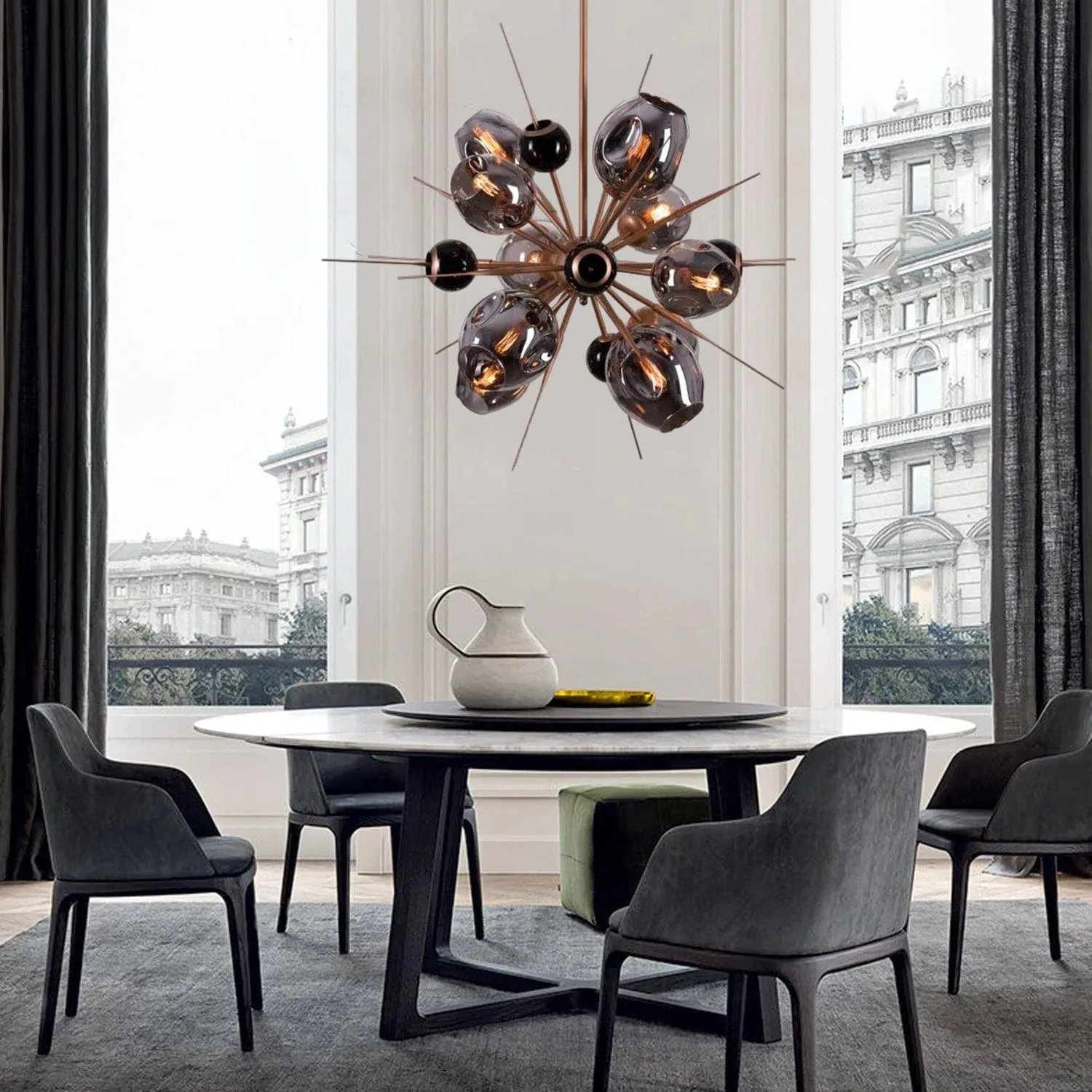 Pavo Smoke Pendant Chandelier