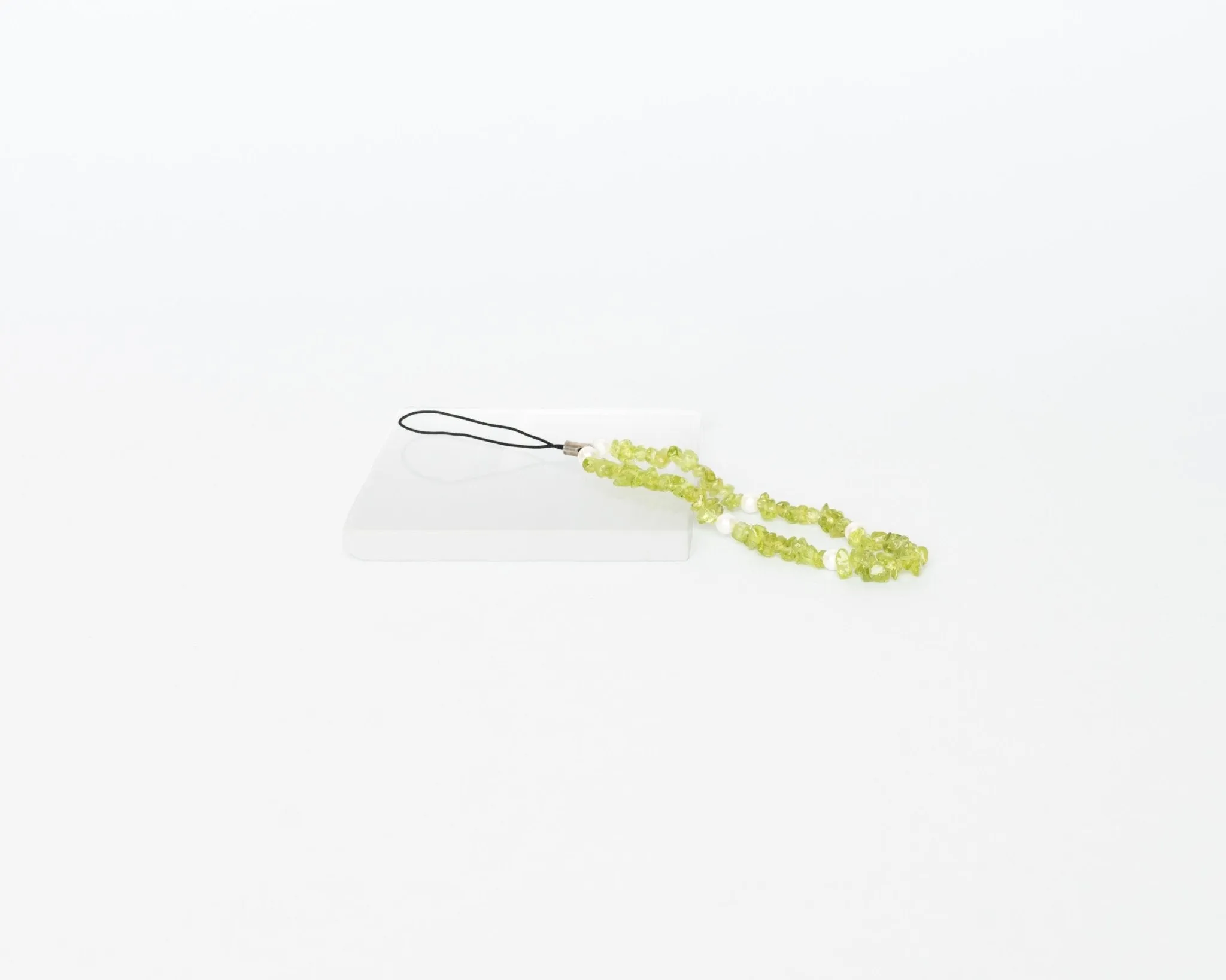 Peridot with Pearl Phone Charm