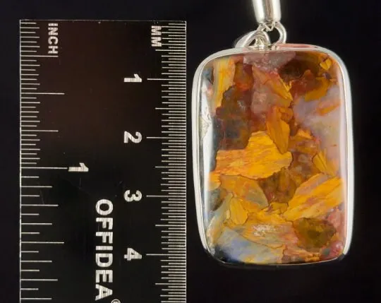 PIETERSITE Crystal Pendant - Top Grade AA, Sterling Silver - Fine Jewelry, Healing Crystals and Stones, 54168