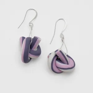 Purple Knot Dangle Earrings
