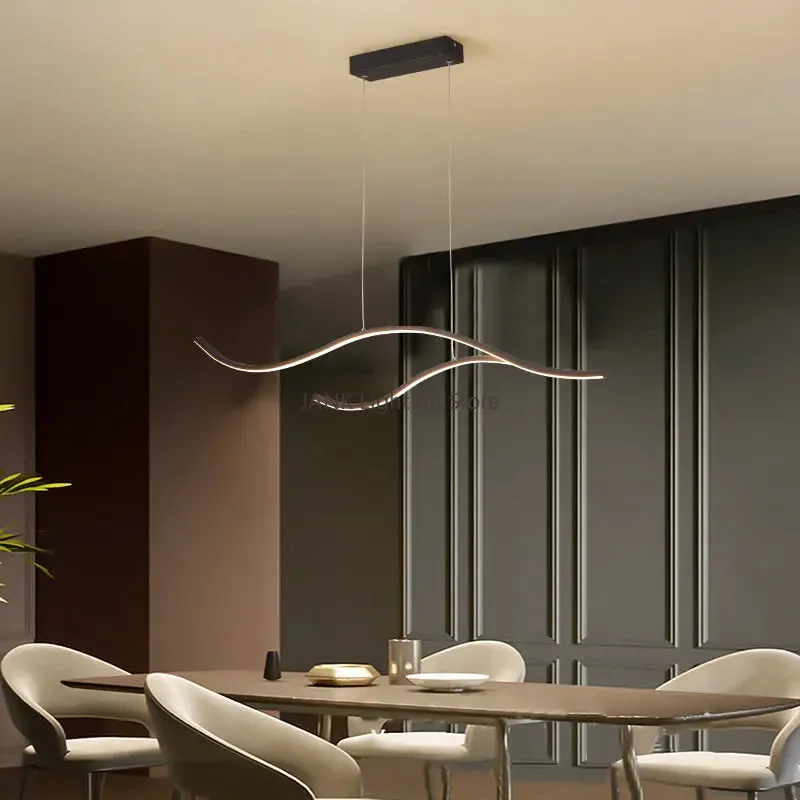 "Mansion Modern Aluminum Tree Chandelier in Gold and Black - LED Home Lamps"