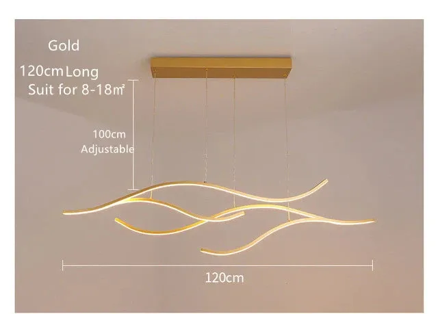 "Mansion Modern Aluminum Tree Chandelier in Gold and Black - LED Home Lamps"