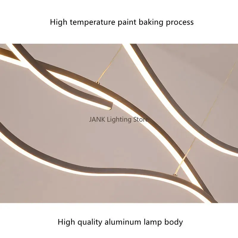 "Mansion Modern Aluminum Tree Chandelier in Gold and Black - LED Home Lamps"