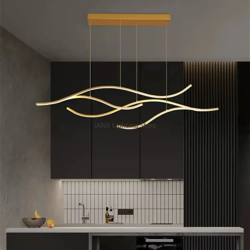 "Mansion Modern Aluminum Tree Chandelier in Gold and Black - LED Home Lamps"