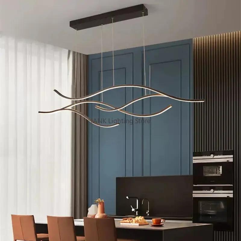"Mansion Modern Aluminum Tree Chandelier in Gold and Black - LED Home Lamps"