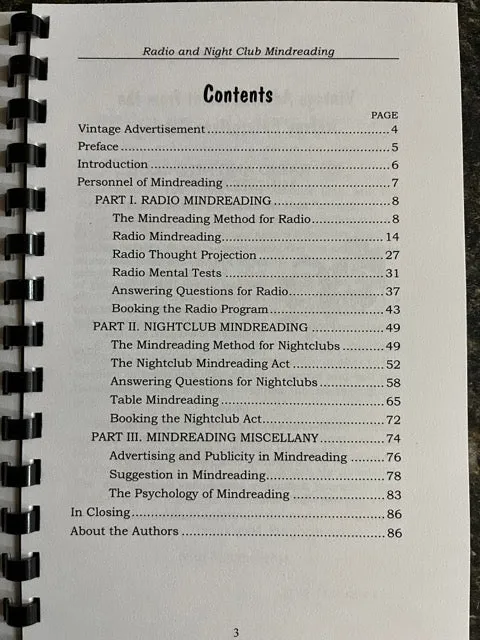 Radio & Nightclub Mindreading - Wm Larsen & Ormond McGill