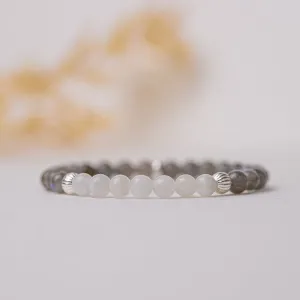 Rainbow Moonstone and Labradorite Bracelet 6mm