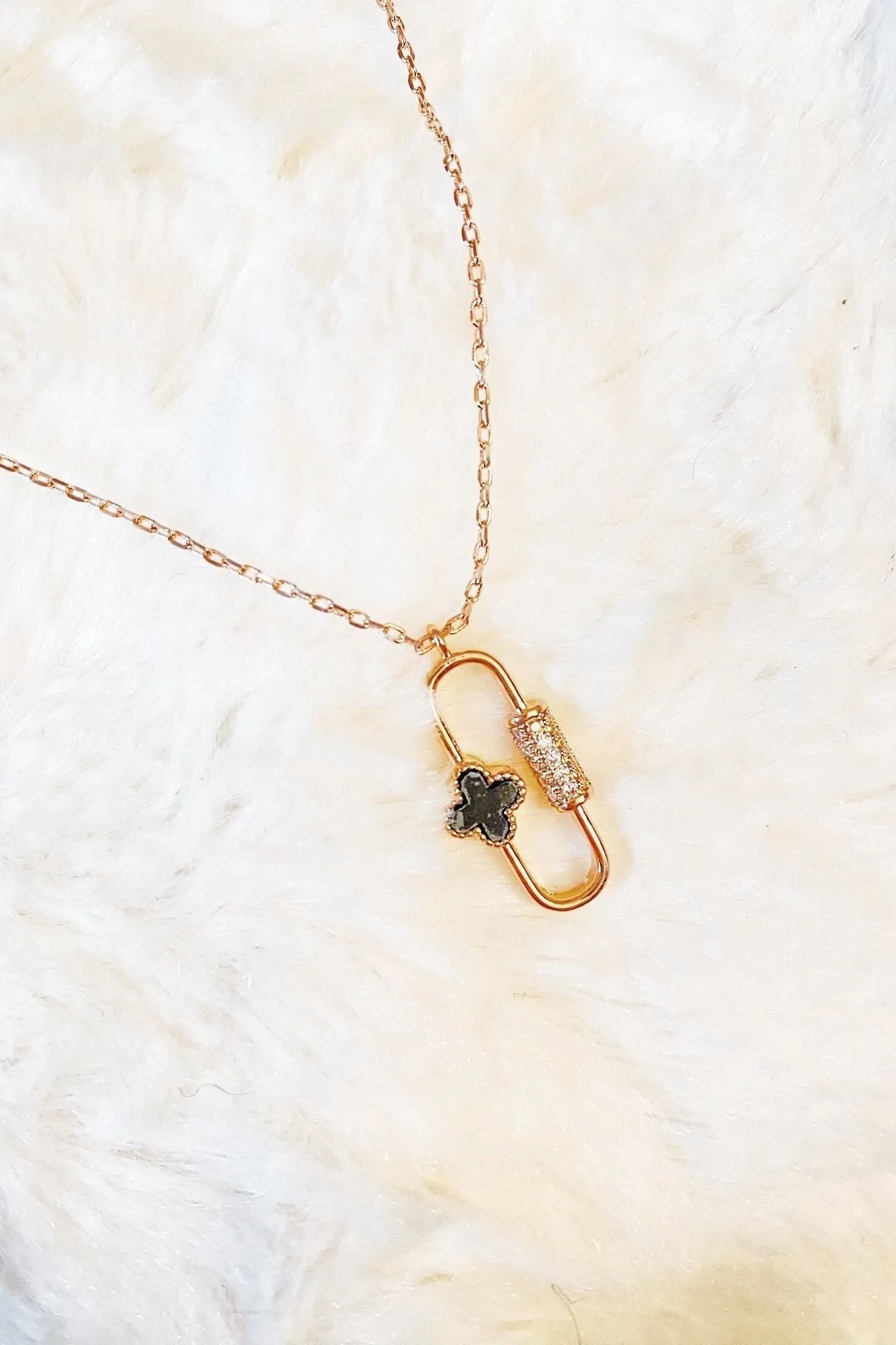Rhinestone Bar Necklace