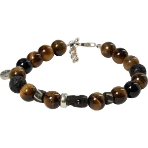 Round Gemstone Bracelet 10mm - BRW Brown