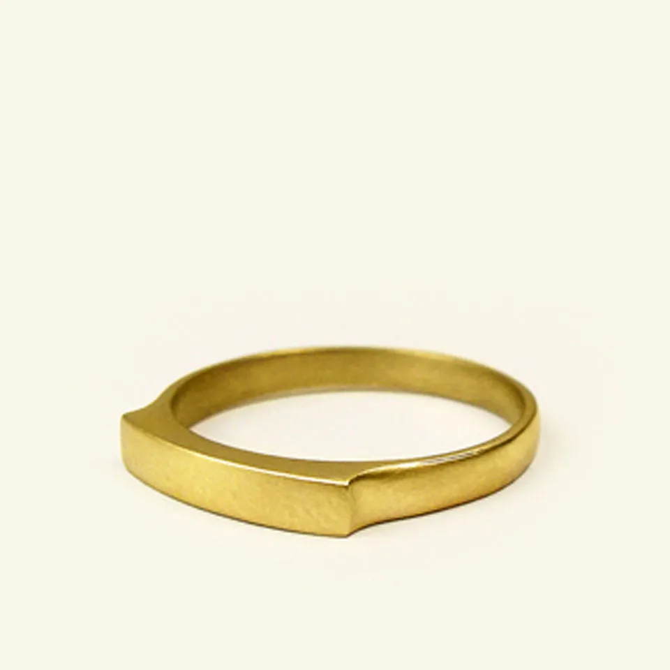 SALE! Small Bridge 14k Gold Wedding Band by Carla Caruso