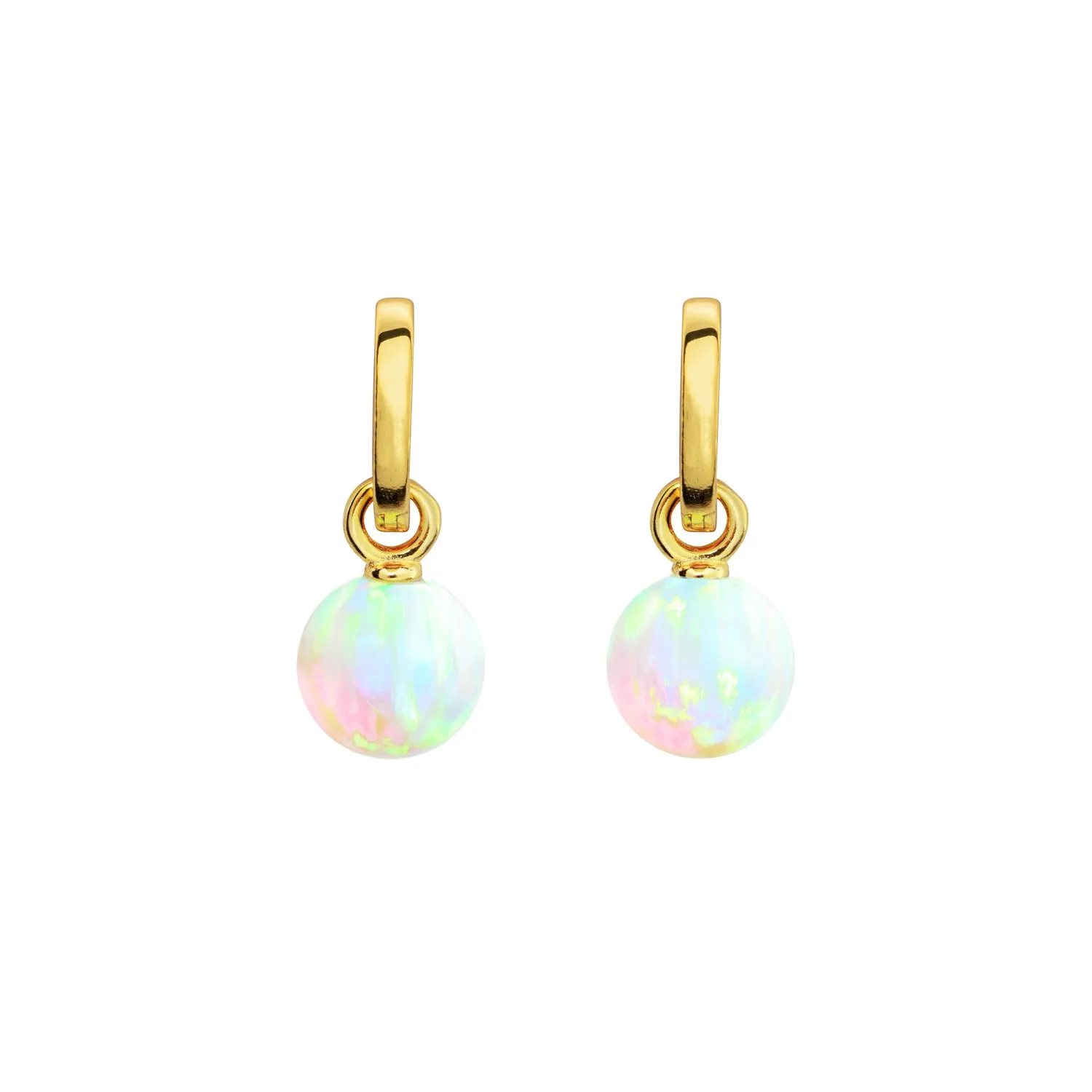 SEA OPAL HOOP EARRINGS