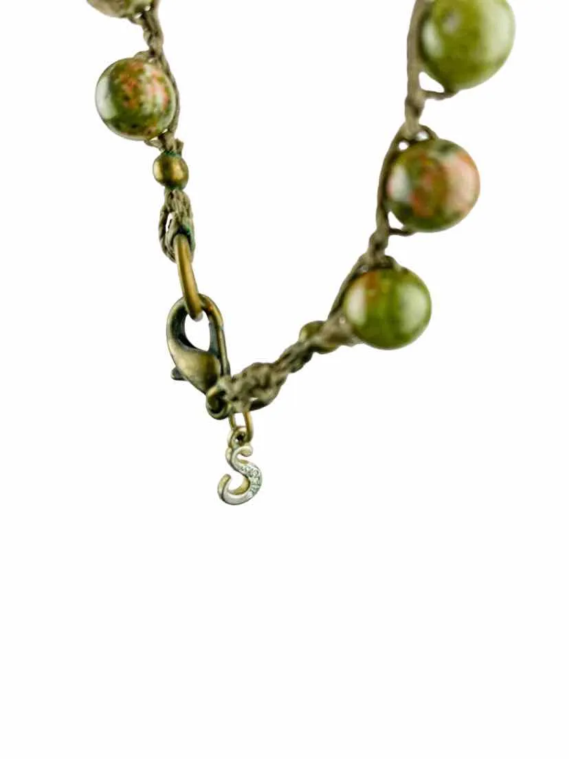 Sigalie Women's Beaded Pendant Necklace Sage/Multi