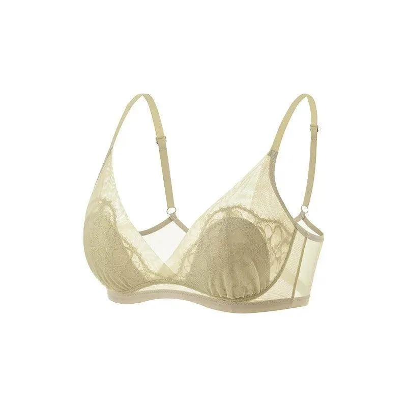 Silk Bra & Panty Sets - Lining Wire Free Thin Mold Intimates