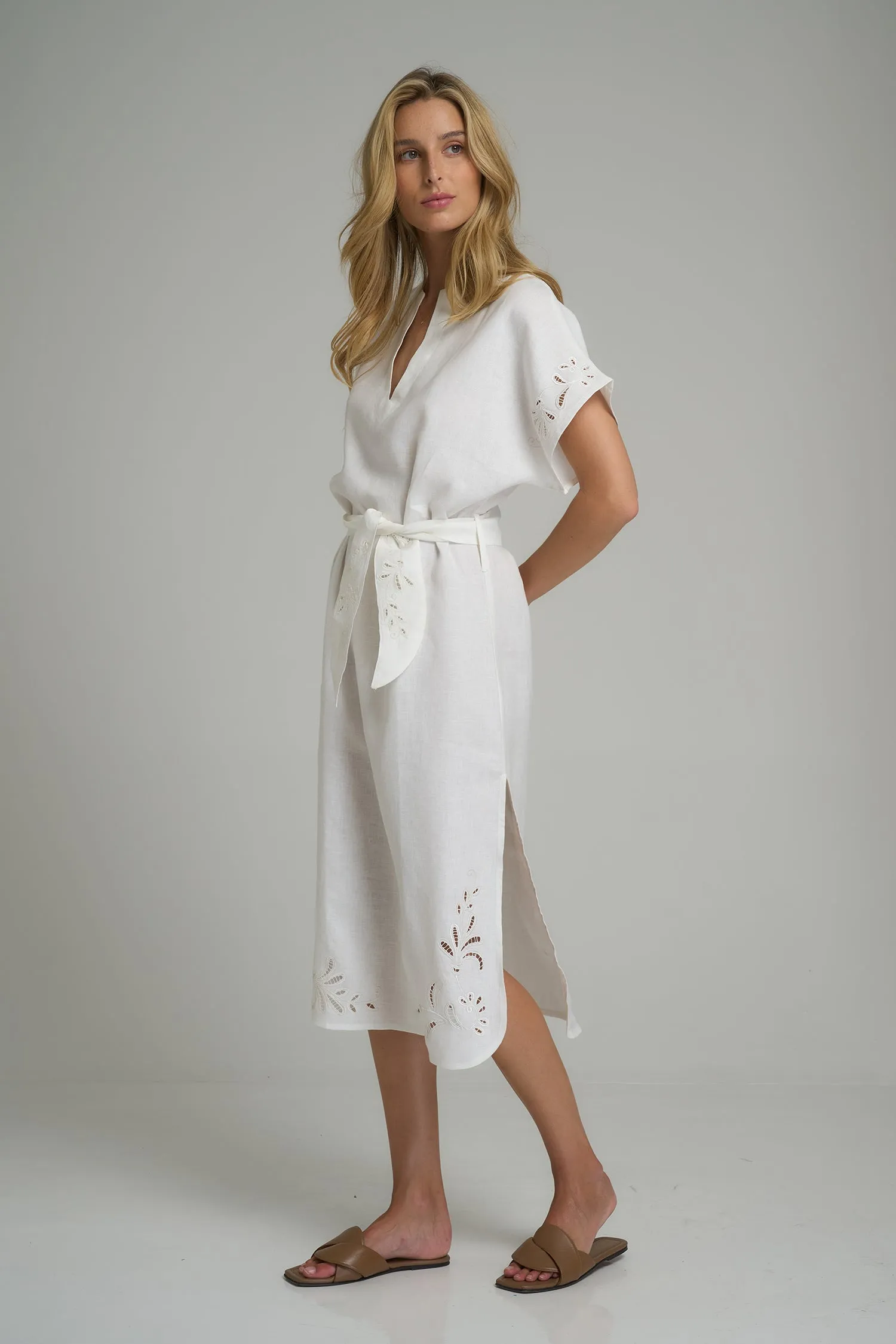 Sommerville Embroidered Dress - Ivory