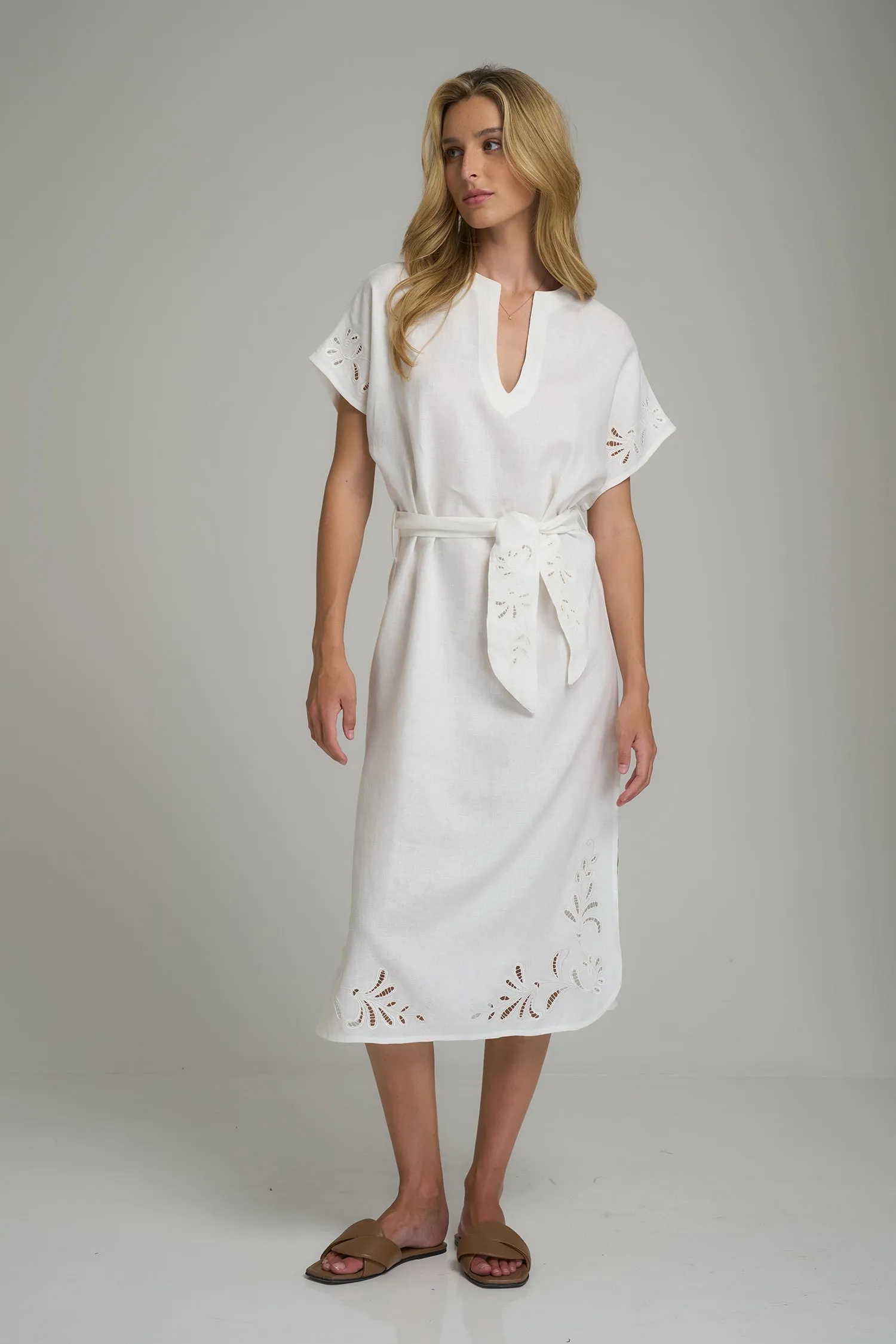 Sommerville Embroidered Dress - Ivory