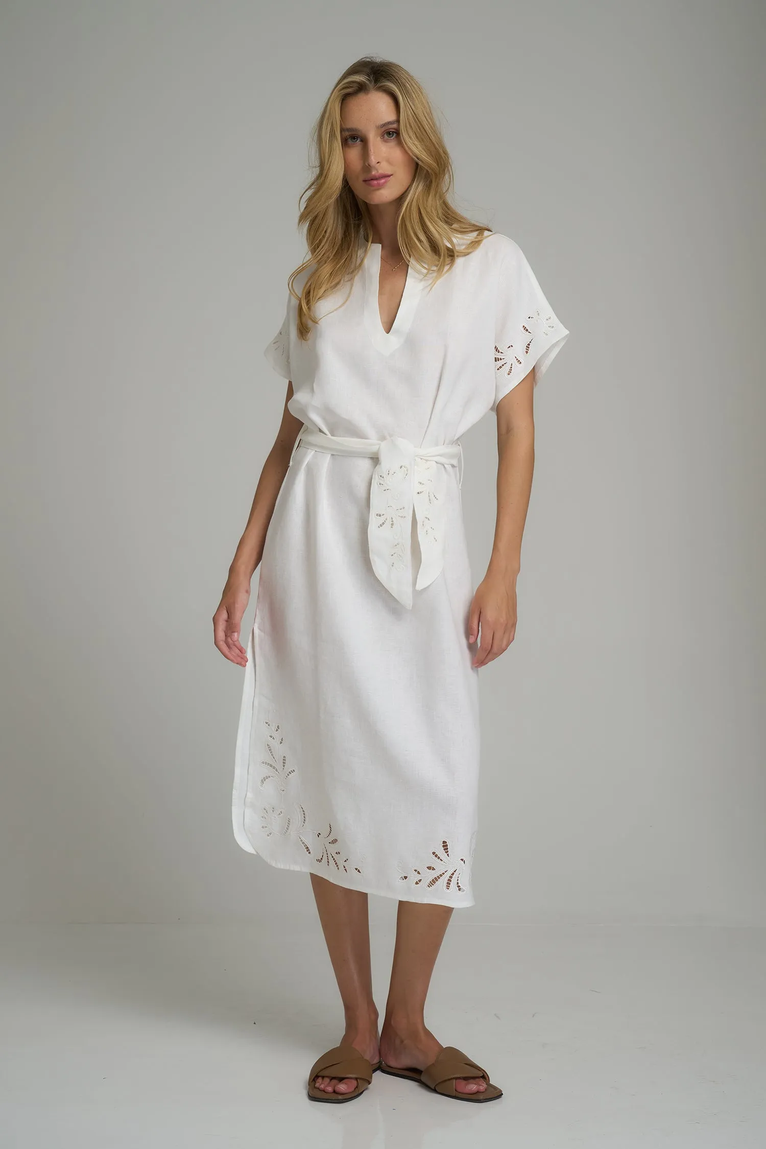 Sommerville Embroidered Dress - Ivory