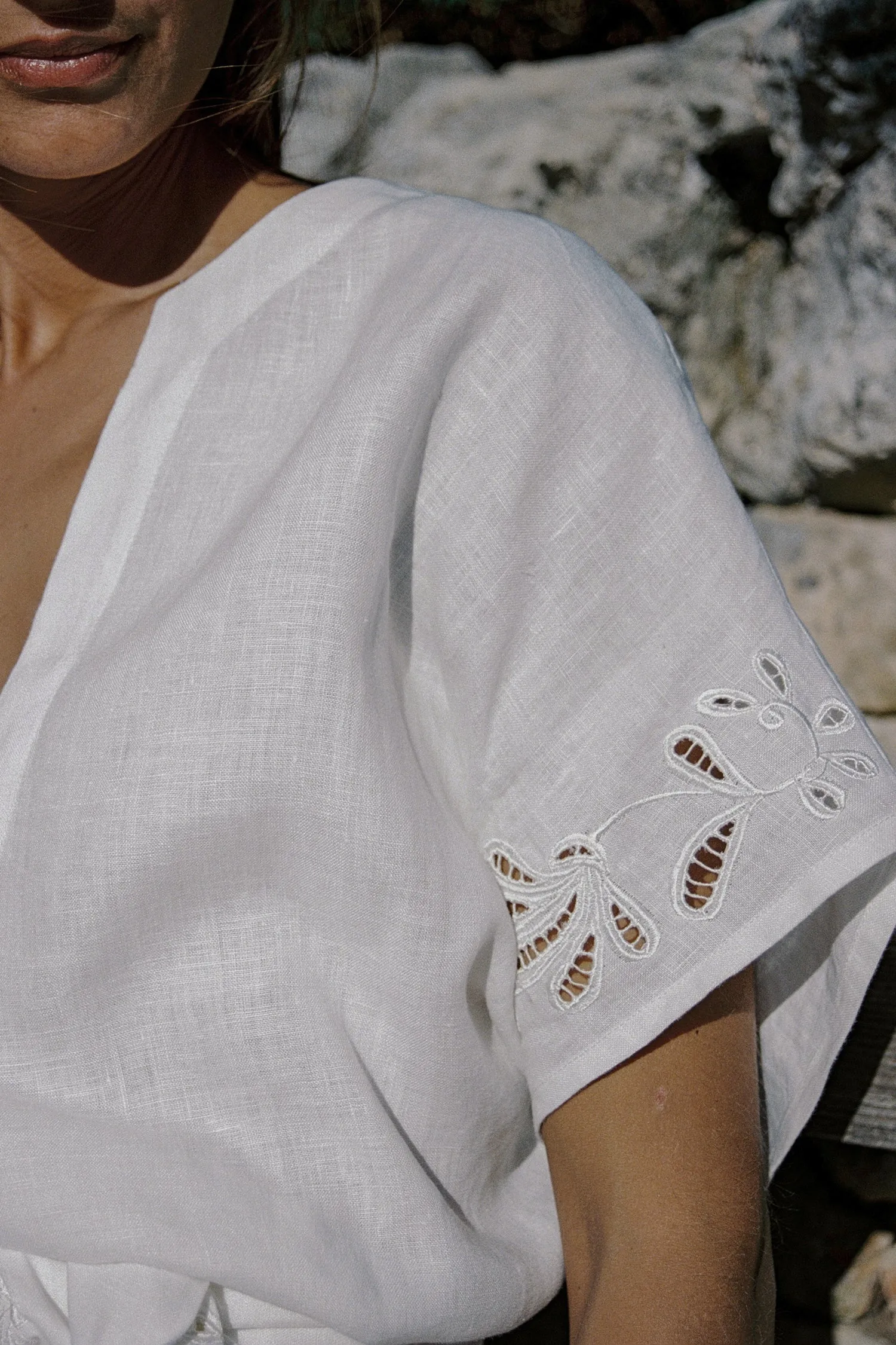 Sommerville Embroidered Dress - Ivory