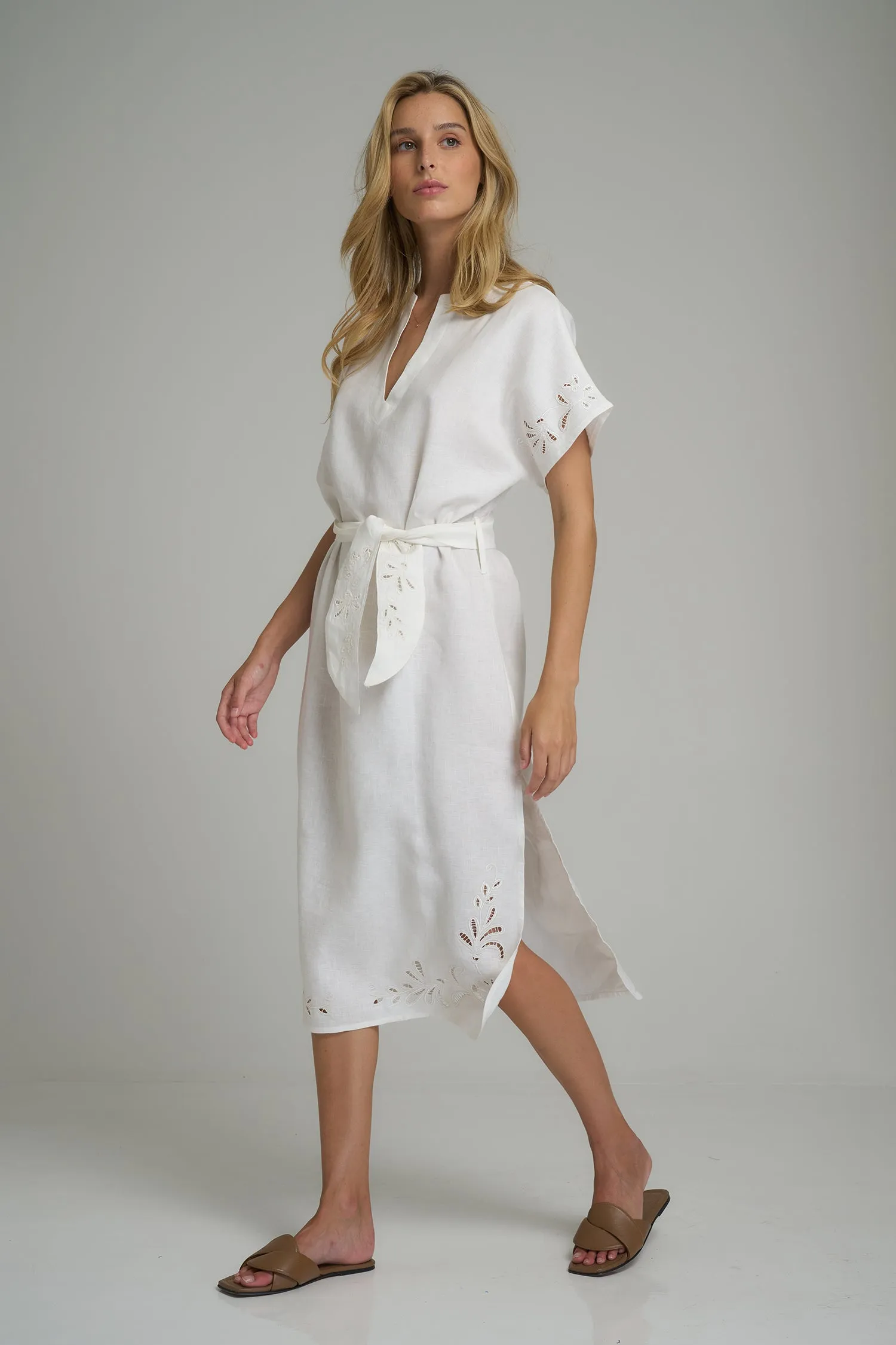 Sommerville Embroidered Dress - Ivory