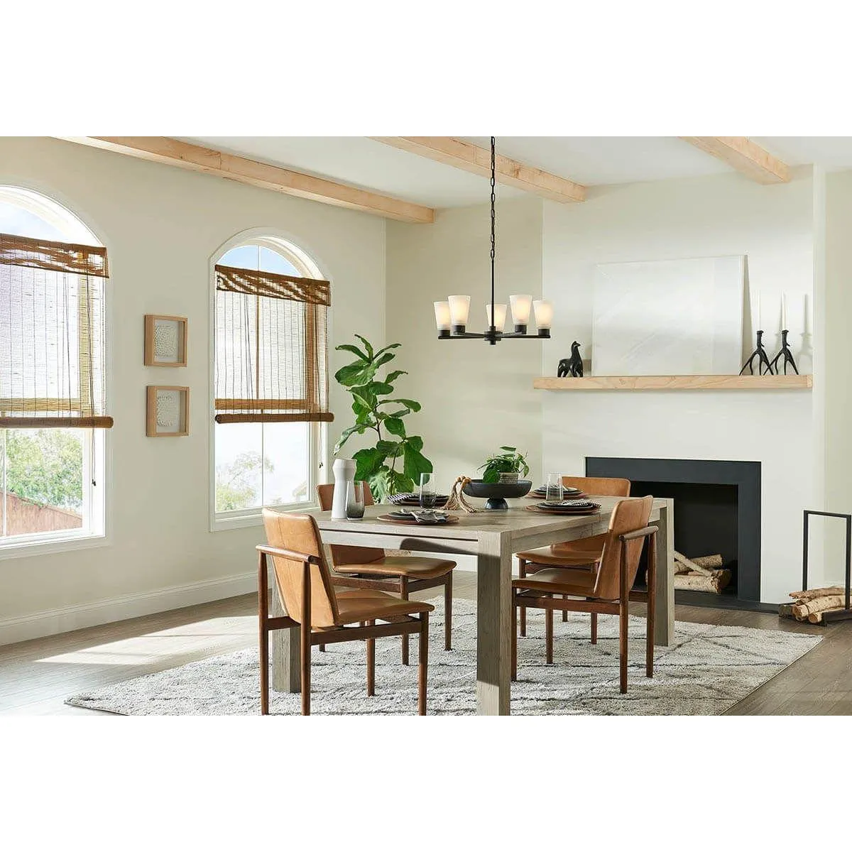 Stamos 24 in. 5 Lights Chandelier Old Bronze finish