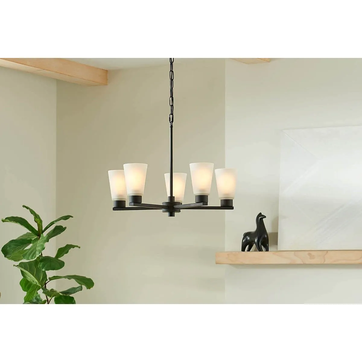 Stamos 24 in. 5 Lights Chandelier Old Bronze finish