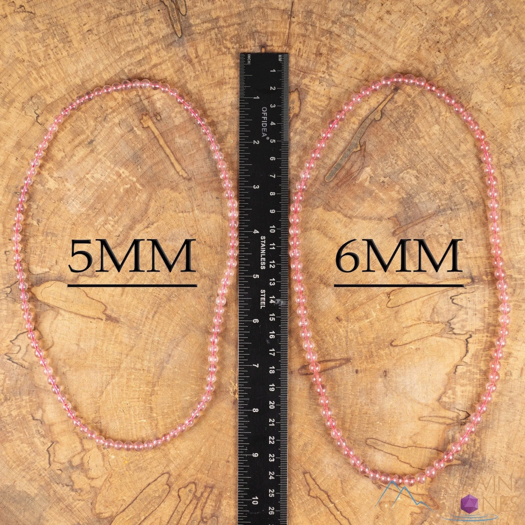 STRAWBERRY QUARTZ Crystal Jewelry - Wrap Bracelet, Crystal Beaded Necklace, Crystal Beaded Bracelet, E2103