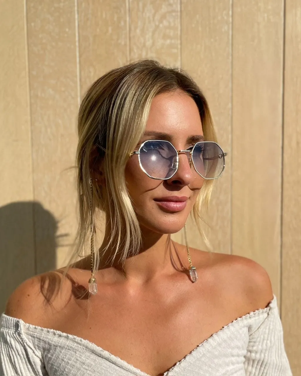 Tanja Crystal Sunglasses - Blue