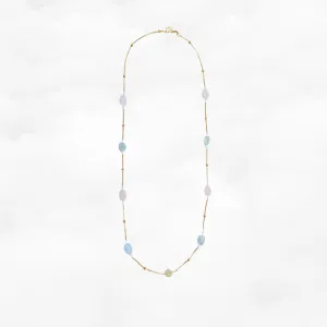 The Nine Morganite Long Necklace