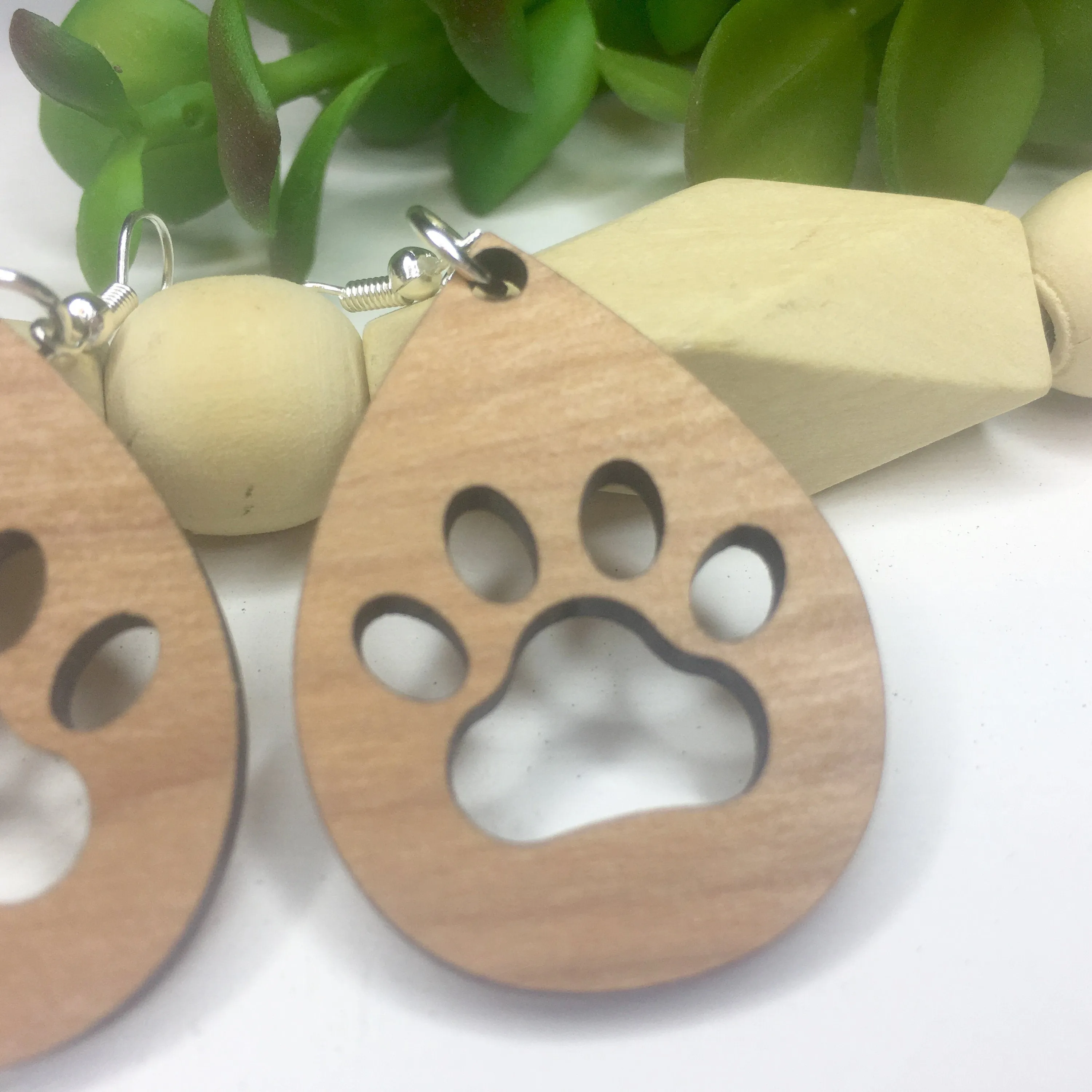 Tiger Paw, Paw Print Earrings, Dog Lover Earrings, Bear Paw Earring, Pet Lover Jewelry