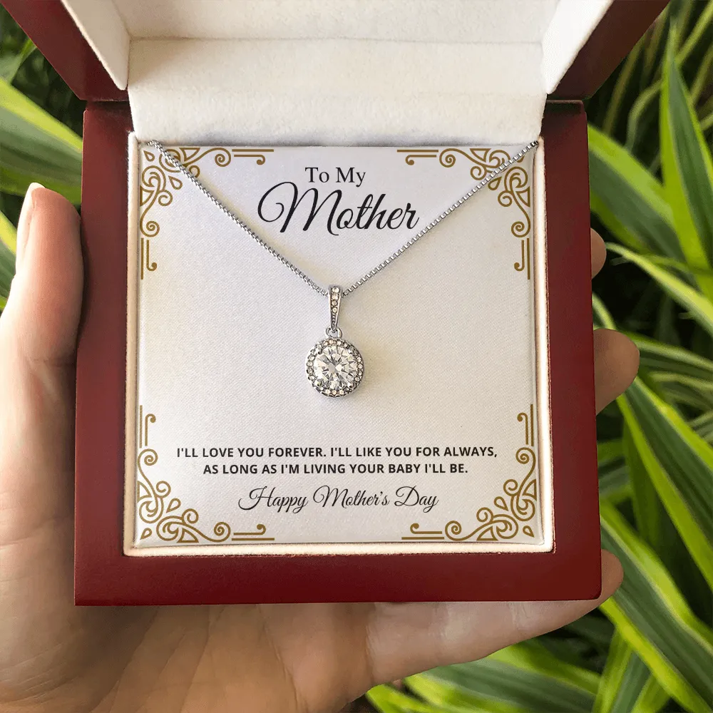 To My Mother Eternal Necklace - Always Loving & Caring Necklace, Happy Mother's Day, Gift for Mom