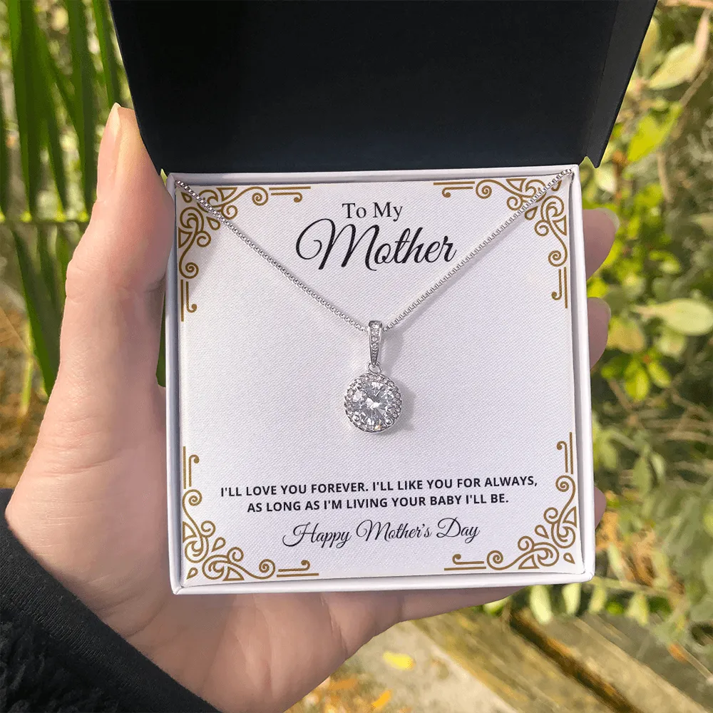 To My Mother Eternal Necklace - Always Loving & Caring Necklace, Happy Mother's Day, Gift for Mom