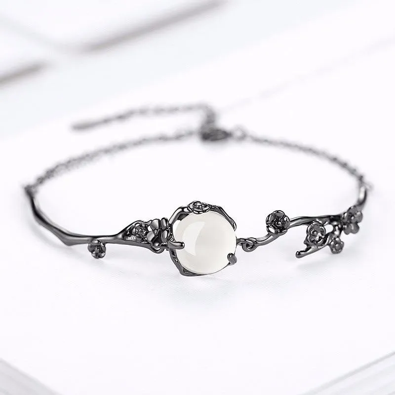 Vintage Bracelet with White Moonstone Bracelet for Women