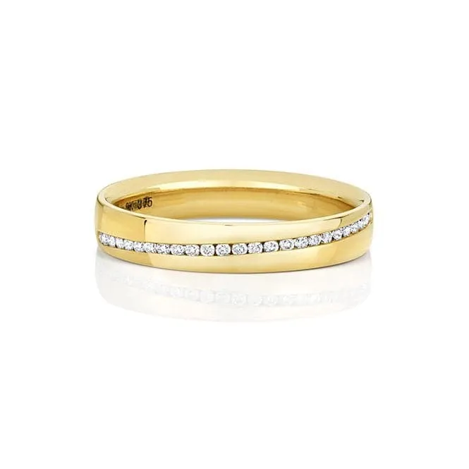 Wedding Band 9ct Diamond Wedding Channel Set 3.6mm Ring RD727