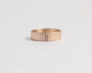 Woodland Ring in Rose Gold - Wide